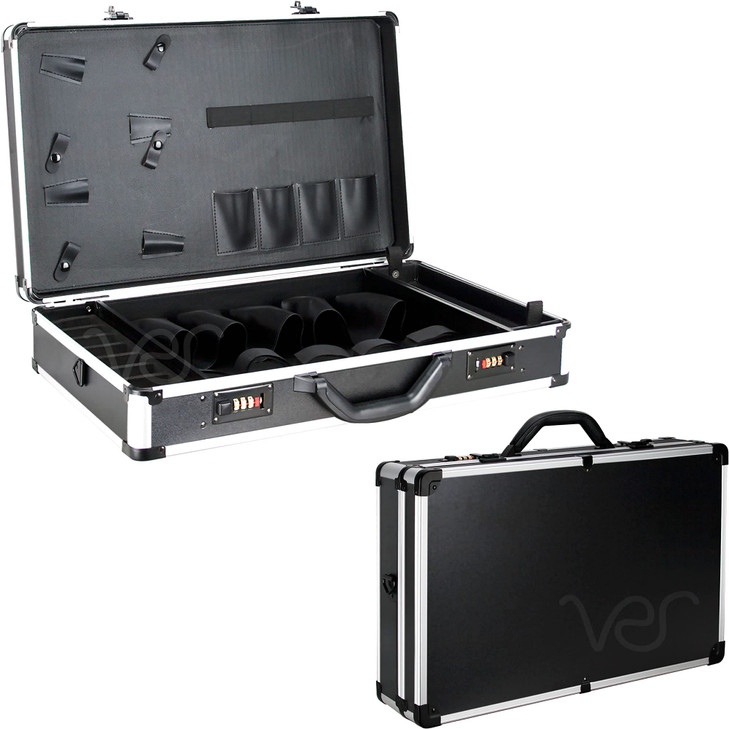 Ver Beauty Barber Case Black Stripe 21x1275x475 Inch Pack of 1