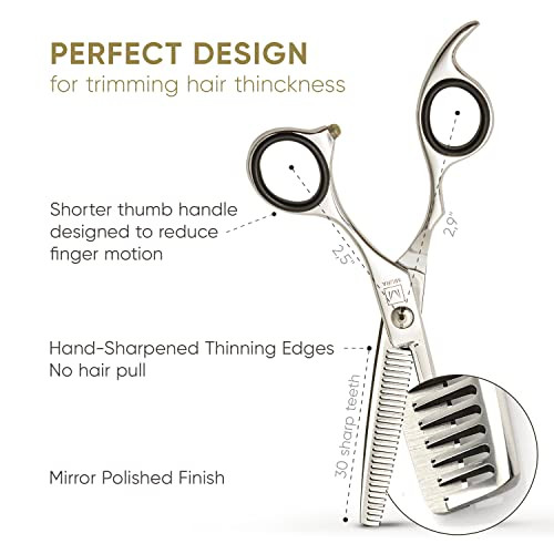 Miura Professional Hair Cutting Scissors for Women Men and Hairdressers 65 Stainless Steel Barber Shears for Hair Cuttin