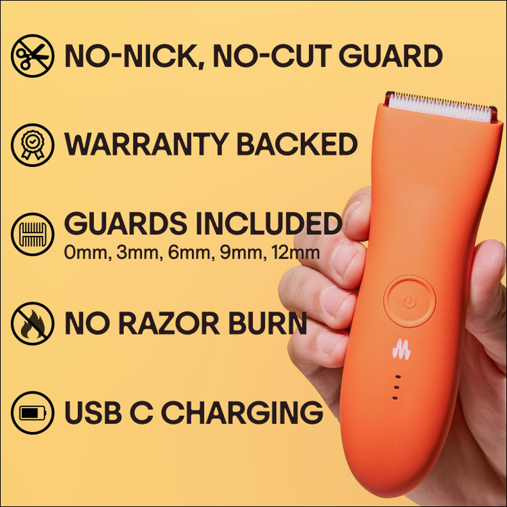 MERIDIAN The Trimmer Premium Body Hair Trimmer Electric Shaver for Men and Women for Pubic Hair Chest Legs Bikini Line W