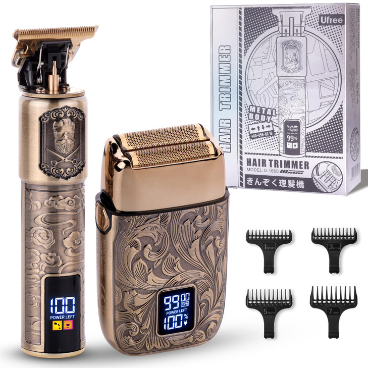 Ufree Foil Shavers Electric Razor for Men Beard Trimmer Grooming Shaving Kit Hair Trimmer Cordless Head Shavers for Bald