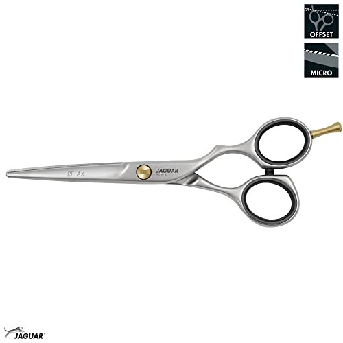 Jaguar Shears Pre Style Relax 60 Inch Offset Design Professional Ergonomic Steel Hair Cutting Trimming Scissors for Salo