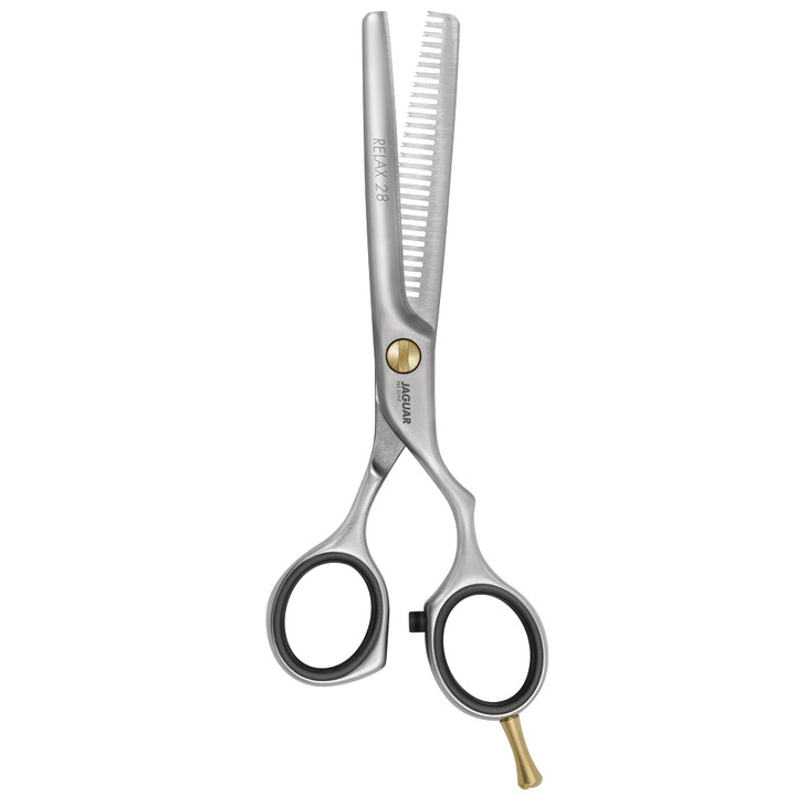 Jaguar Shears Pre Style Relax 55 Inch Offset Professional Ergonomic Steel Hair Thinning Texturizing Cutting and Trimming