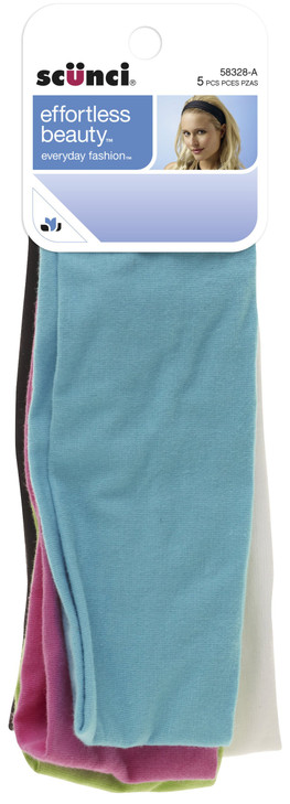 Scunci Effortless Beauty Wide Stretch Basic Neon Headwraps,5pc online at globaldelivered