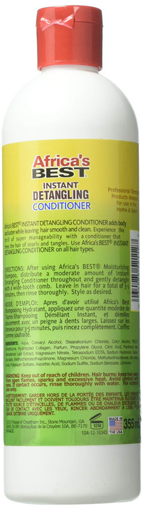 AFRICA'S BEST Instant Detangling Conditioner, 12 Oz, Brown, 1-104-12-1200 online at globaldelivered