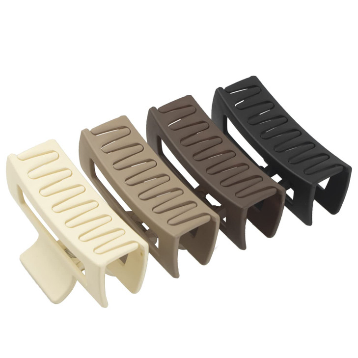 4pcs Rectangle Hair Claw Clips for Women Girls 35 NonSlip for Thin Thick Hair Square Jaw Hair Clips with Strong Hold Neu