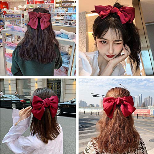 MXXGMYJ Hair Clip Large Red Bow Hair Bow for Women Girls Hair Accessories Styling Tools Party Gifts Decoration 1 Count