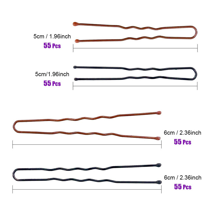 Swpeet 220Pcs 5cm 6cm U Shaped Hair Pins Kit Professional U Shape Hair Pins for Women Girls and Hairdressing Salon Doubt