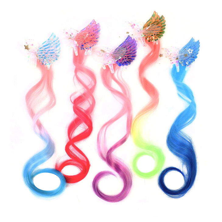 JIUSERLU Glitter Unicorn Hair Accessories Hair Clip Hair Bows Hair Extensions Hair Accessories For Girls5 Colored