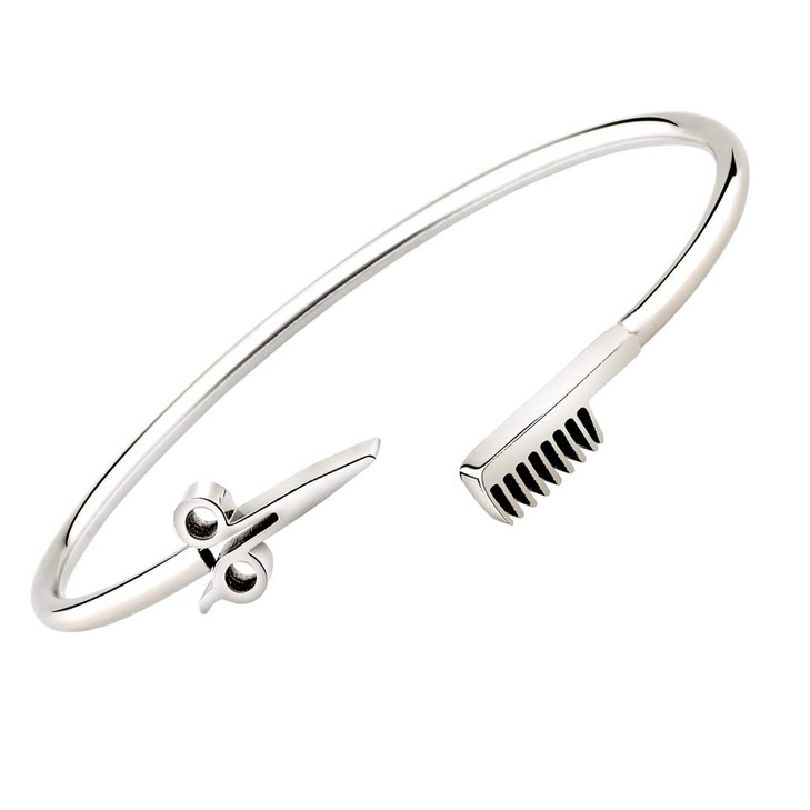BNQL Hair Stylist Scissor and Comb Bracelet Hair Salon Stylist Thanks Jewelry