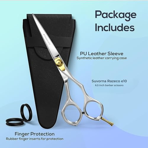 Suvorna Hair Cutting Scissors for Professionals Barbers Hair Shears for Cutting Trimming Grooming Precision Extremely Sh