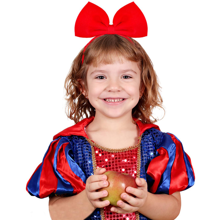 Bnikion Red Bow Headband Red Bowknot Headband for Women Christmas Halloween Cosplay Headwear