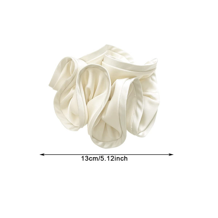 4 PCS Oversized Satin ScrunchiesSoft Silk Elastic Hair Band Fashion Headbands Ponytail Holder Scrunchies for Women Ladie