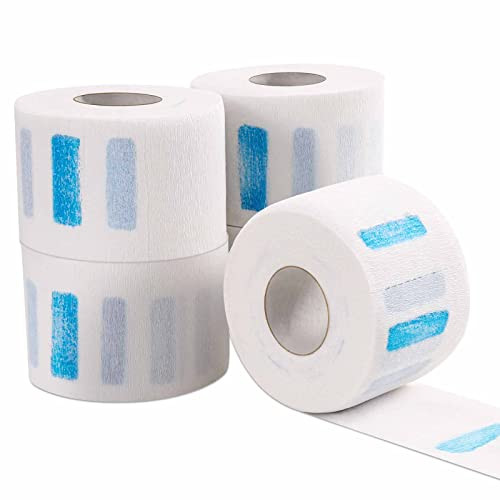 IOOROSE 5 Rolls Disposable Neck Strips for Barber ShopProfessional Stretchy Paper HairdressingHaircut Accessory Tool