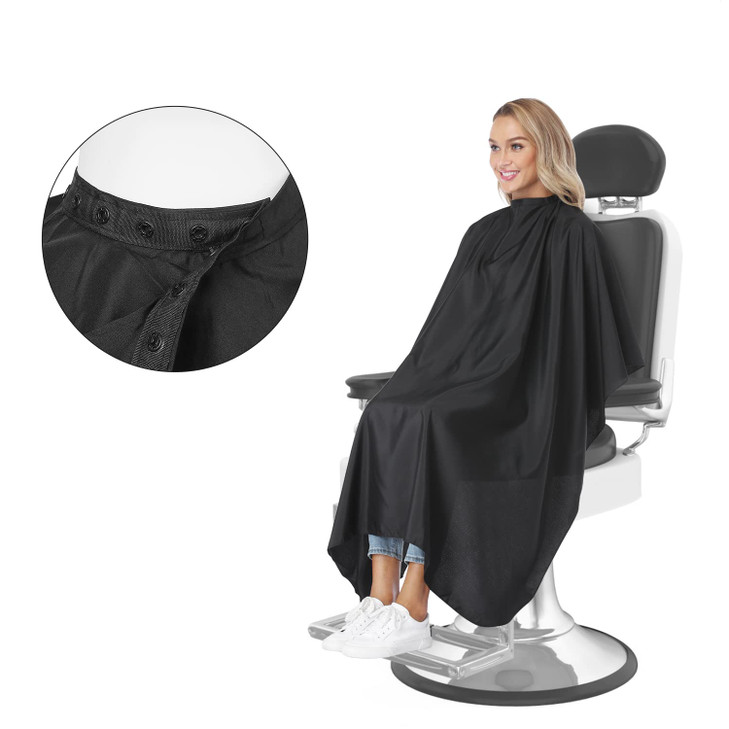 Professional Salon Barber Cape for MenWomen Hairdressing Waterproof Hair Cutting Cape with Adjustable Snap ClosureSalon