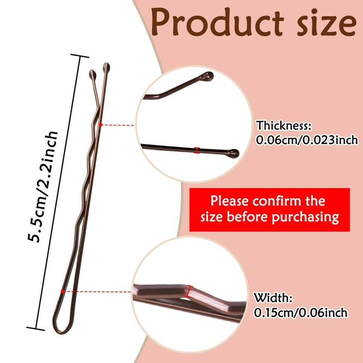 Bobby Pins Brown 330 Count 22 Inch Hair Pins With Cute Box Premium Bobby Pin For Kids Girls And Women Great For All Hair
