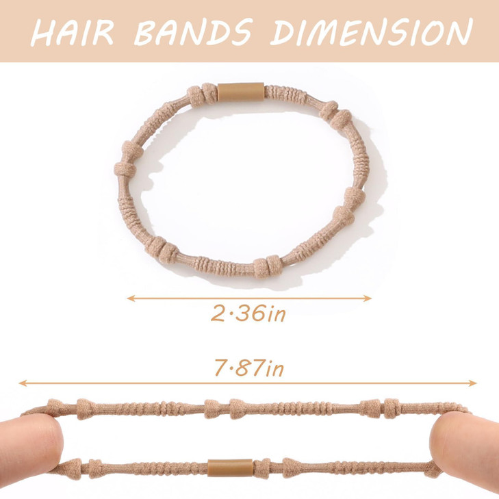 20 PCS Boho Hair Ties Bracelets NoDamage Hair Elastics for ThickThin Hair 4 Styles 236 Braided Ponytail Holders Valentin
