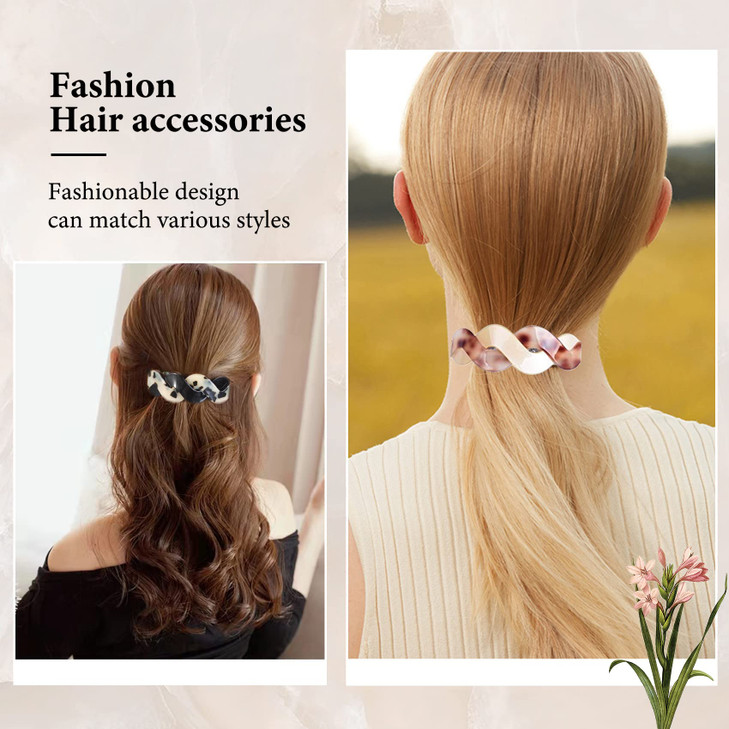 Mistofu Hair Clips 3 Count Large Hair Barrettes for Thick Hair 3pcs Elegant French Barrettes Retro Hair Accessories for