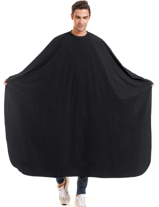izzycka Nylon Barber Cape 64x56 Waterproof Salon Large Hair Cutting Cape Haircut for Men with Adjustable Snap Closure Co