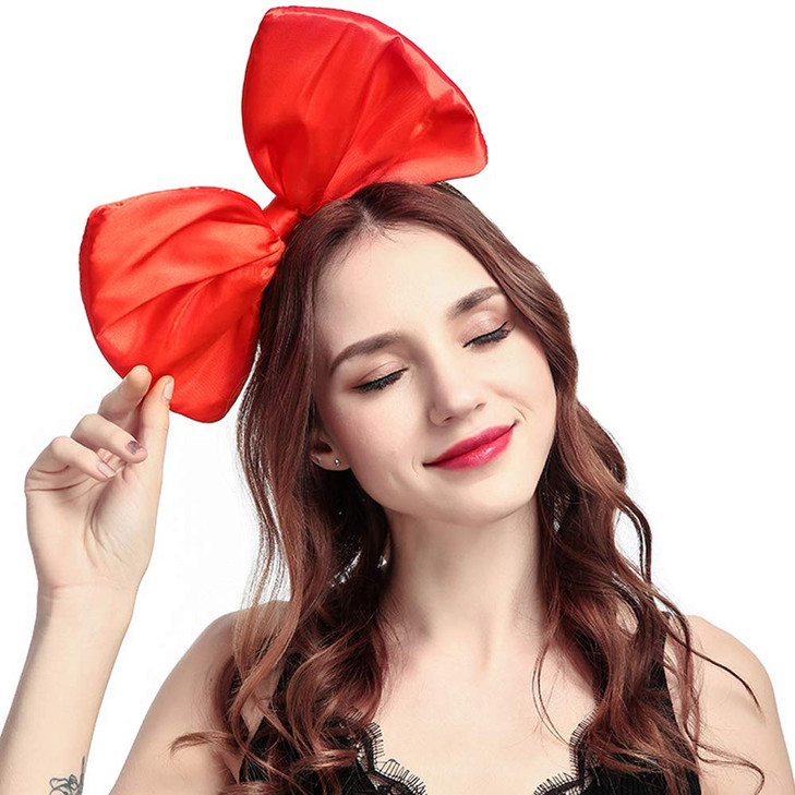 WLBON Bow Headband Pink Tone Big Bow Hairband Hair Hoops Women Hairband Party Decoration Headdress Cosplay Costume Headw