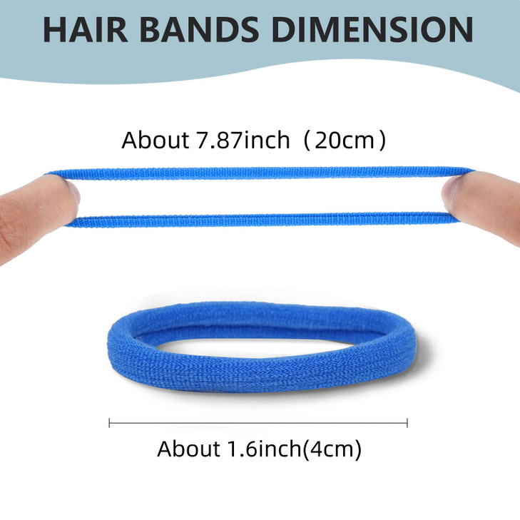 FVOLREM 100 PCS Hair Accessories No Damage Seamless Ponytail Holders Elastics and Bands for Thick Hair For Girls Women M