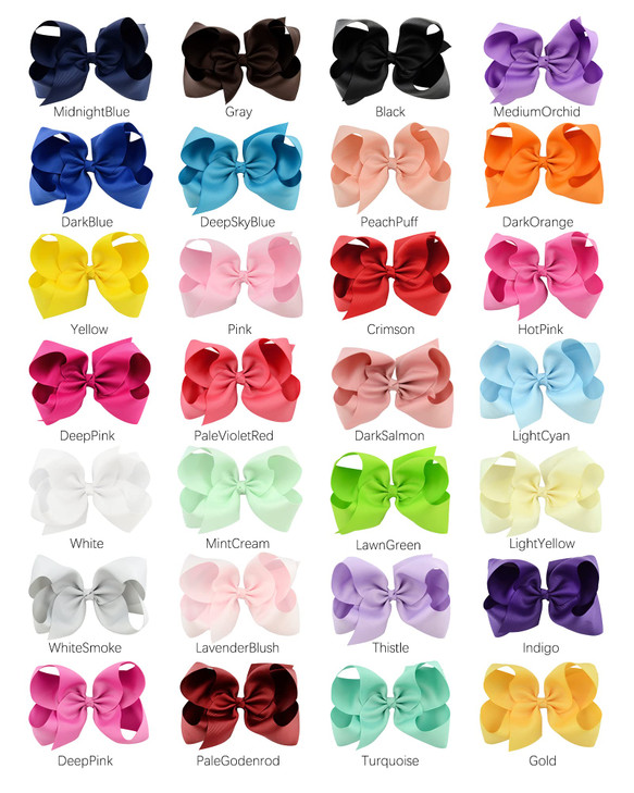 Choicbaby 28pcs 6 Inch Hair Bows for Girls Large Hair Bows with Alligator Clips Toddler Hair Accessories for Baby Girls