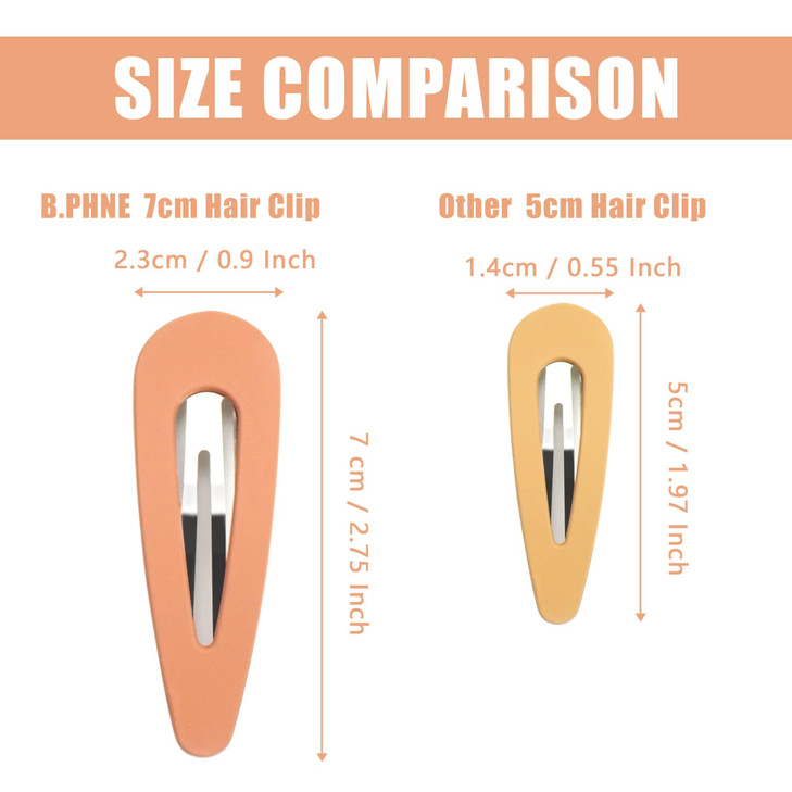 Non Slip Hair Barrettes for Women and Girls BPHNE 3 Inch Snap Hair Clips for Thick or Thin Hair Cute Student Matte Neutr