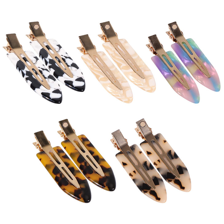 Magicsky 10PCS No Bend Hair Clips for Styling Acrylic No Crease Curl Small Pin Bang Barrette Tool for MakeupHairstyle Ac