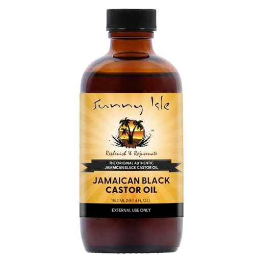 Sunny Isle Jamaican Black Castor Oil 4 Fl Oz - 100% Natural, Hexane Free, Moisturizing - Hair, Scalp and Skin