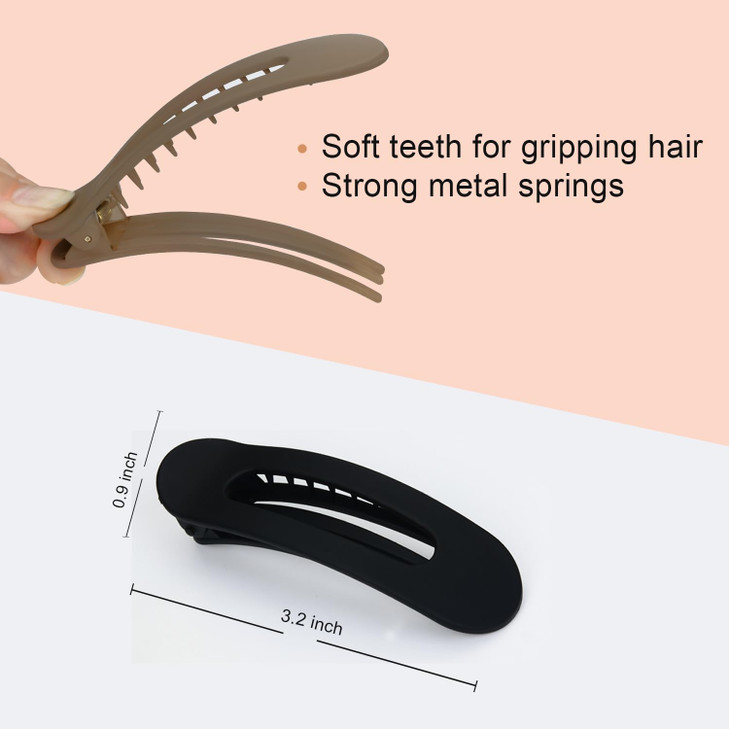 Hair Barrettes and Clips Set 8 Pcs Medium Grip Alligator Clips for Strong Hold Flat Hairstyles Ideal for Girls