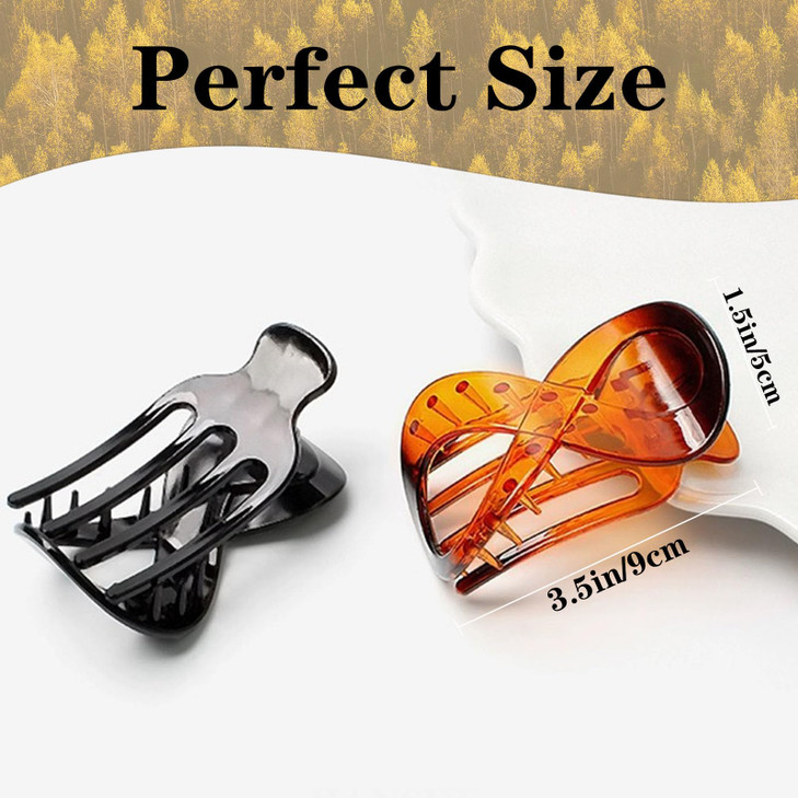 4 PCS French Concord Curved Claw Barrettes for Women 335 Inch Alligator Banana Clips with No Slip Grip Strong Hold for V