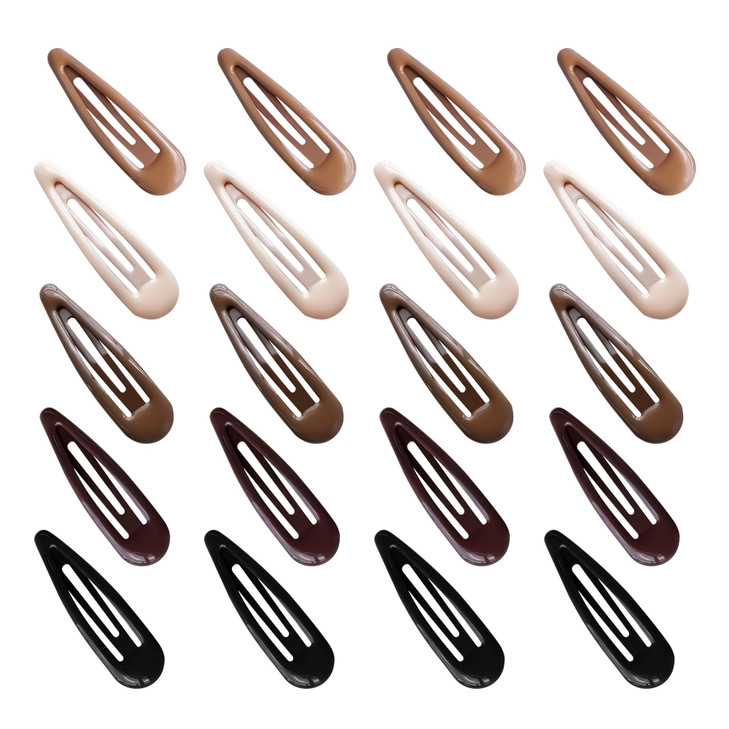 Cptots 20 PCS Metal Snap Hair Clips Water Drop No Slip Barrettes for Women Bright Small Hair Clips For Thick And Thin Fi