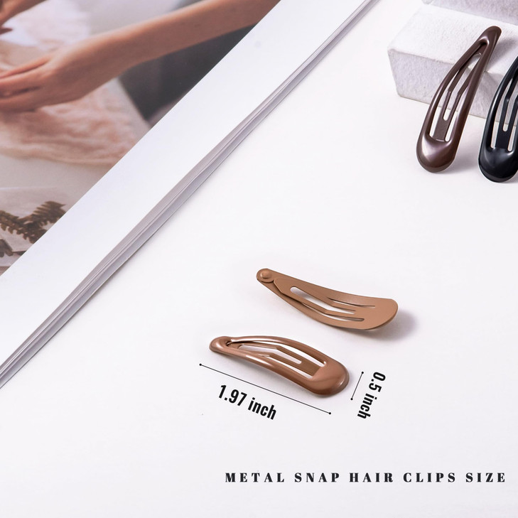 Cptots 20 PCS Metal Snap Hair Clips Water Drop No Slip Barrettes for Women Bright Small Hair Clips For Thick And Thin Fi