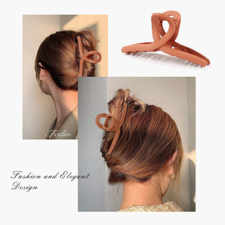 Hair Claw Clips for Women Nonslip Matte Hair Clips 43 inch Large Big Jaw Butterfly Hair Clips Fashion Hair Accessories f