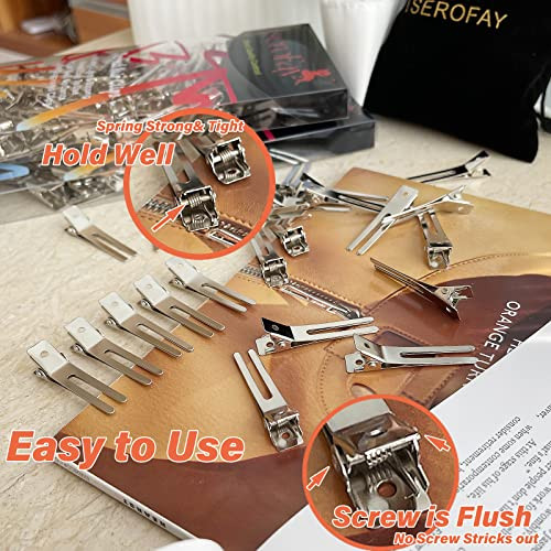 TseroFay 65 Pcs Metal Silver Hair Clips for Women Pin Curl Roller 18 Double Prong Root Lift Clips for Curly Hair Volume