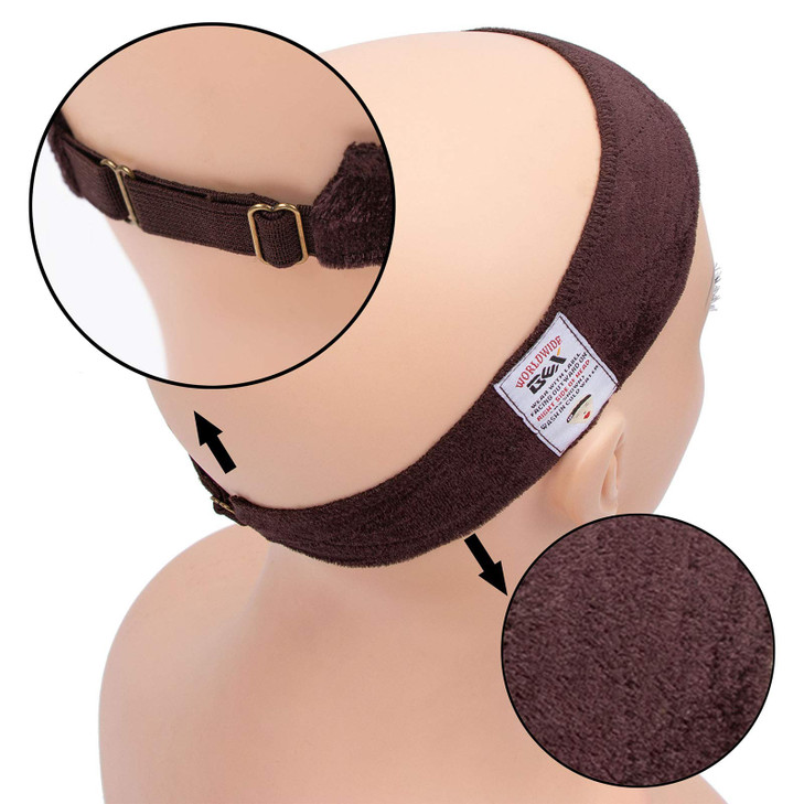 GEX Wig Grip Band with Adjustable Elastic Closure Flexible Velvet No Slip Wig grip Headbands Cap for WigsBrown