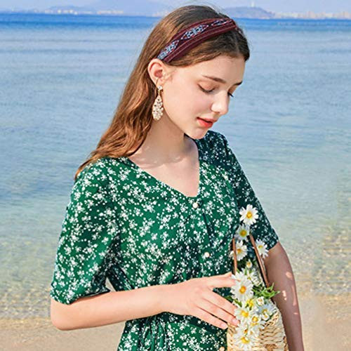 AHONEY Boho Knotted Twisted Floral Headbands 20 Pack Elastic Headband Hair Accessories for Women