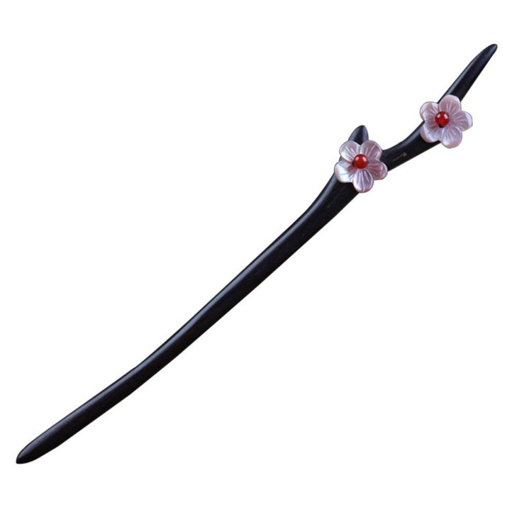 Wooden Hair Stick for Women Girl 708 Black Ebony Carved Hair Pins for Long Hair Handmand Hair Accessories for Buns Model