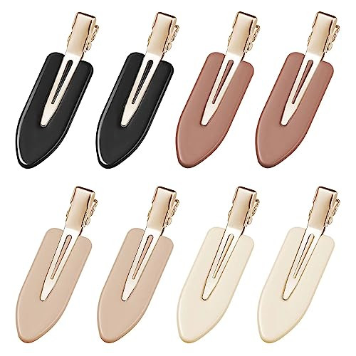 YIERSO 8 Pcs No bend Hair Clips No Crease Makeup Hair Clip Duckbill Clip No Dent Creaseless Alligator Hair Barrettes for