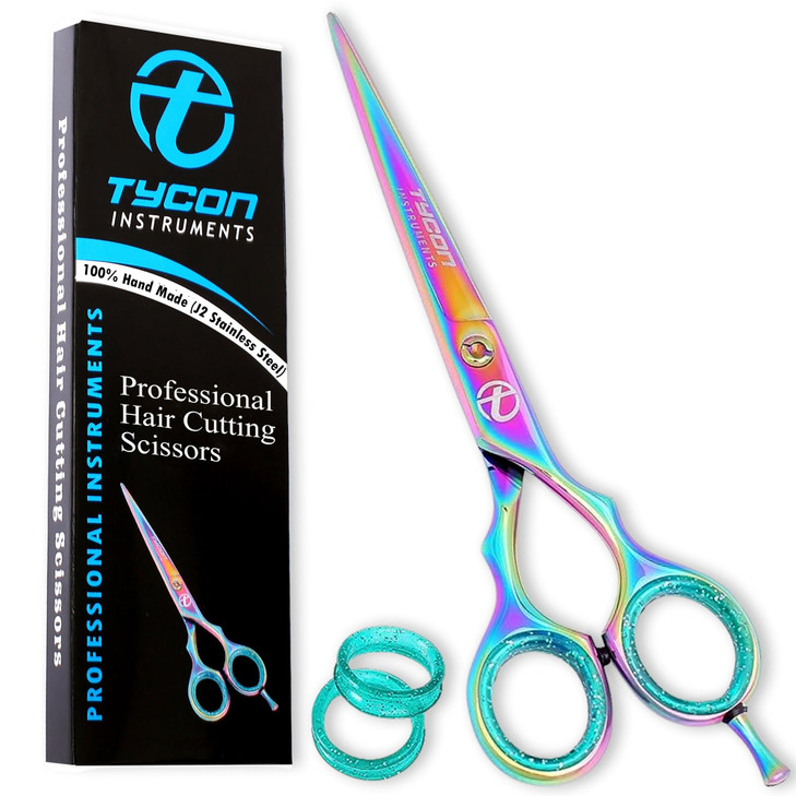 Tycon Hair Cutting Scissors Professional 65 Japanese Stainless Steel 27 Razor Edge Blade Barber Scissors Ergonomic desig