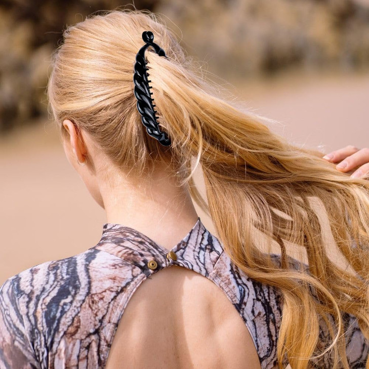 24 Pieces Banana Clips Set Hair Accessories with 11162324 Teeth Twist Side Combs for Ponytails Plastic for Women and Gir