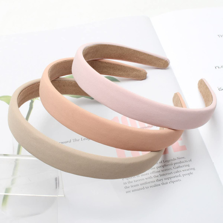 Cuizhiyu Solid Simple Headbands for Women 07inch Plain Soft Cloth Head Band No Slip Fashion Girls Pink Hair Bands Cute H