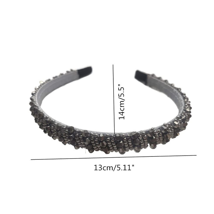 Jilukibo Fashion Sparkle 4 Rows Crystal Headbands for Women Glitter Sparkle Rhinestone Beaded Hair Hoop Band Hair Access