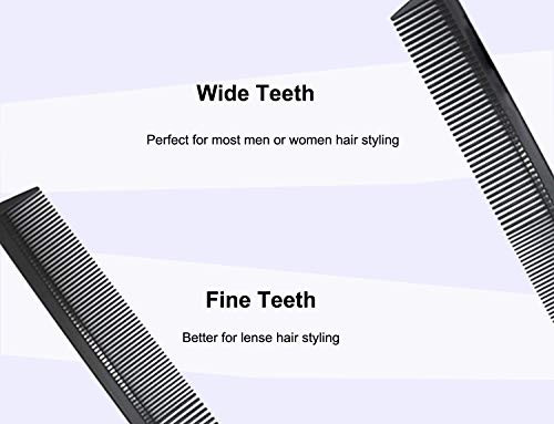 AFT90 Carbon Fiber Cutting Comb Professional 815 Styling Comb Hairdressing Comb For All Hair Types Fine and Wide Tooth H