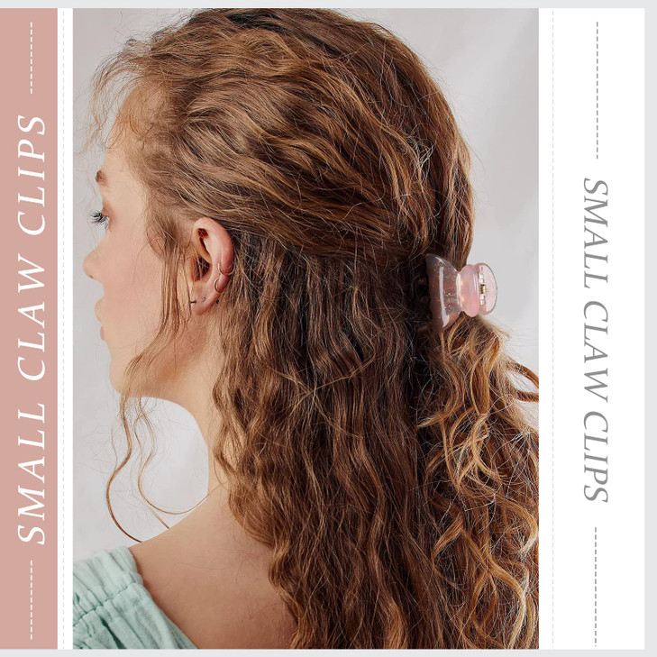 Sequin Mini Hair Clips 12PCS NoSlip Grip Claw Barrettes for Women with Thick Hair 118