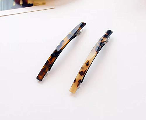 4 Inches Automatic Hair Clip Barrette Ponytail Holders Handmade Celluloid Onyx Hair Clip for Women2 Count