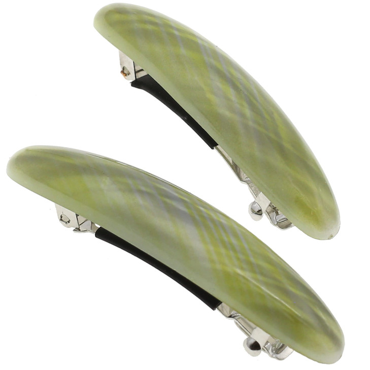 Camila Paris CP3390 French Hair Barrette Clip for Girls Gray Green Small Set of 225 Strong Hold Grip Hair Clips for Wome