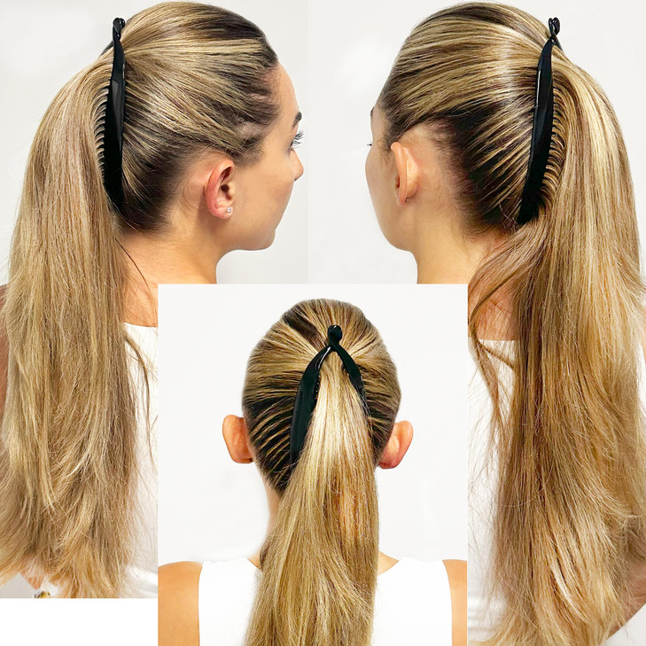 Camila Paris NV135 2 Pack French Extra Large Banana Clip Hair Comb Classic Banana Clips Hair for Thick Hair Ponytail Hol