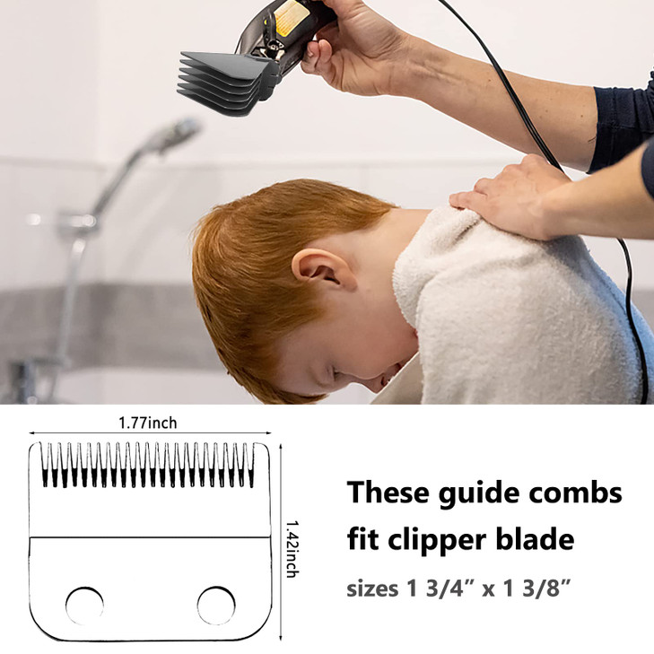 3 Inch Hair Clipper Combs Guides Hair Clipper Guards 1 14 1 12 2 Mega NO16 NO12 NO10 fits for most Clippers Gray 8pcs Me