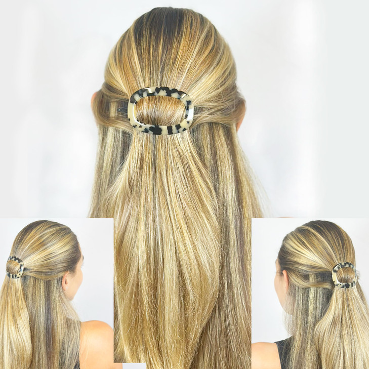 Camila Paris CP2802 French Hair Barrette Clip for Women Handmade Flow Slidein MetalFree Closure Strong Hold Grip Hair Cl
