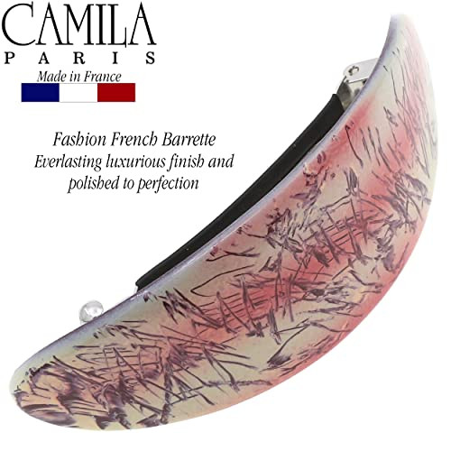 Camila Paris CP3324 French Hair Barrette Oval For Thick Curly Wavy Long Hair Strong Hold Grip Hair Clips for Women No Sl